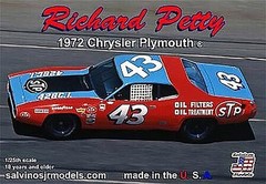 Salvinos 1972 Plymouth Chrysler Daytona Richard Petty #43 – Plastic Model Car