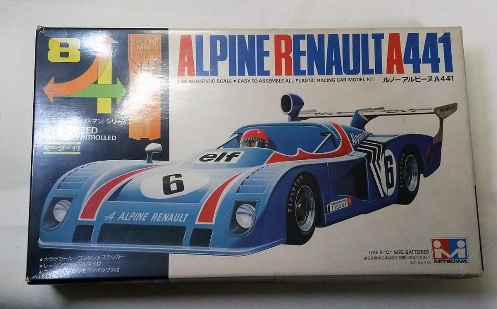 Mitsuwa Model Renault Alpine A44 1 /28 Scare Racing Car Plastic Model Kit Vintag