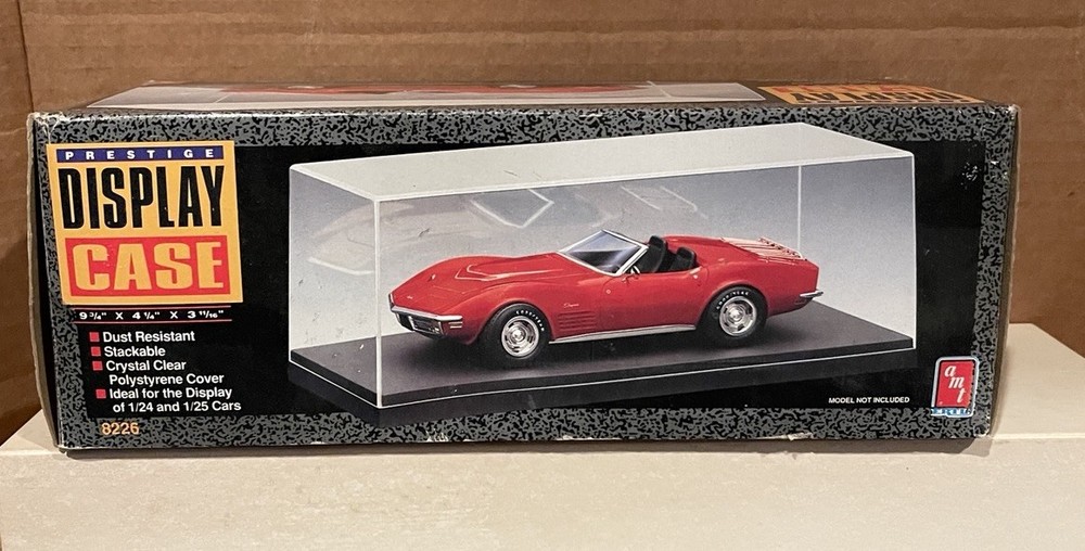 Display Case For Model Cars 1/24 Scale Stackable Polystyrene Cover NIB SE28