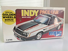 Vintage MPC 1979 Mustang Indy Pace Car 1/25 Scale Model Kit Factory Sealed Gold