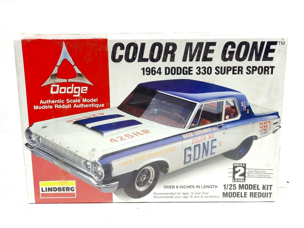 Lindberg 1964 Dodge 330 Super Sport Color Me Gone Model Kit 1/25 NEW / SEALED