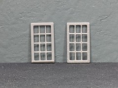 1/64 Scale Windows For Diorama Buildings (set of 12)