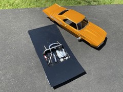 Drag Slot Car Hard Body 1969 Chevy Camaro, Outlaw, Gold