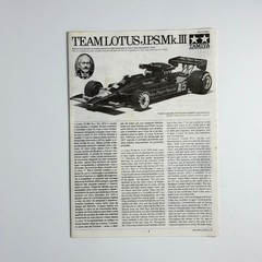 TAMIYA 1/20 LOTUS J.P.S. Mk.Ⅲ TYPE78 Português Item20004 from Japan9