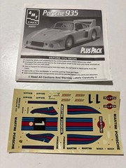 Model Car Parts – AMT Porsche 935 Instructions & Decals ONLY 1/25 Kit bash