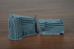 1/700 island structure of the US aircraft carrier Ronald Reagan CVN-76 Unpainted