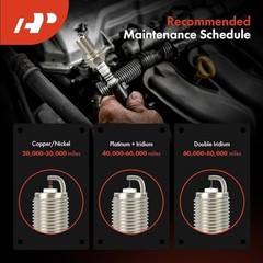 Iridium Platinum Spark Plugs L4 1.4L Compatible with Jeep Renegade 2015-2018