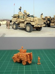 1/144 USA Cougar 4×4 HEV MRAP /w soldier (fine detail) Resin Kit