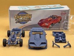 1:25 Corvette Summer Resin Model Kit With Decals, Rubber Tires and Clear Parts