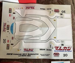 Starter Porsche 962C Marukatsu 20 Team Lee Davey Le Mans 1990 Car Resin Kit 1:43
