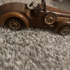 Classic Vintage Handcrafted Wooden Model Car 1933 Packard Twelve Luxury Vehicle