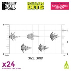 3D printed set – Pistol Muzzle Flash – Infinity wargames miniature battlefield
