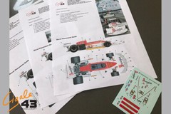 Decals March 761 1977 Formula 1 1/43rd scale for Tameo Kits by Cigale 43 CDS006