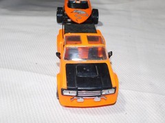 1970s REVELL RIVER RAT Model Kit Chevy Luv Pickup Boat Trailer BUILT ORANGE