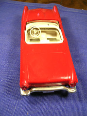 1957 Ford Thunderbird AMT Dealer Promo Car Convertible Red 7″ in length