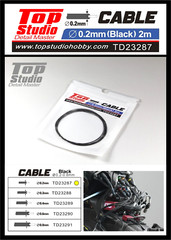 Top Studio 0.2mm Black Cable – 2 Metres – Detail-Up Item # TD23287
