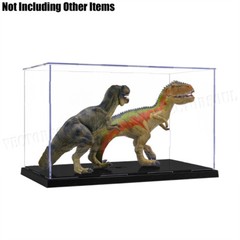 US 12.2″ L Perspex Display Box Acrylic Case Plastic Base Self-Install Dustproof