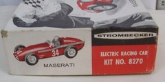 STROMBECKER MASERATI ELECTRIC RACING CAR MODEL KIT BOXED 8270 1950s