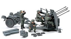 Tamiya Model kit 1/48 German 20mm Flakvierling 38 w/4 Figures