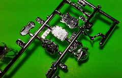 1940 Willys Pickup Gasser 1/25 350 Olds Rocket Engine Blower Long Tube Headers