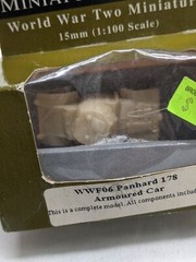 Military Miniatures WWII 15mm 1/100 Scale WWF06 Panhard 178 Armoured Car