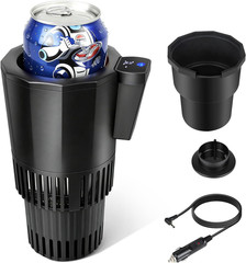 2 in 1 Auto Cooling and Heating Car Cup Holder with Insulation Lid for Car Coffe
