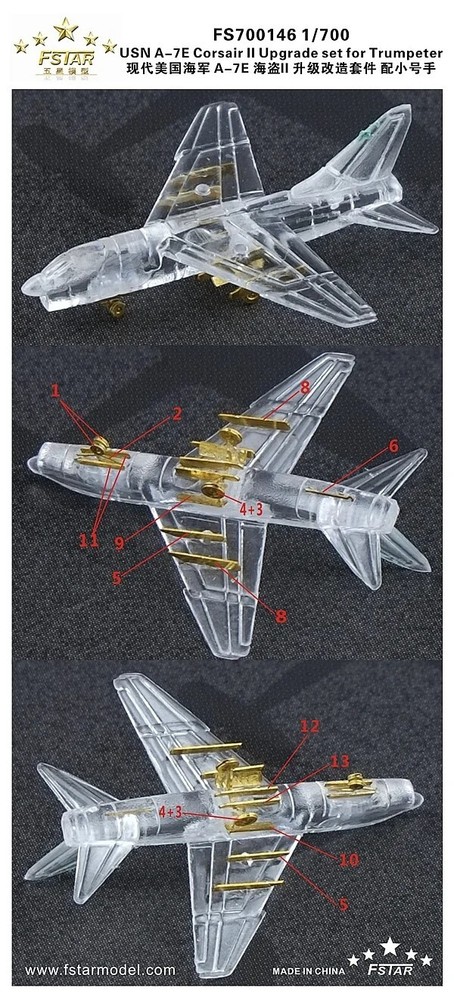 FS700146 1/700 USN A-7E Corsair II Upgrade set for Trumpeter