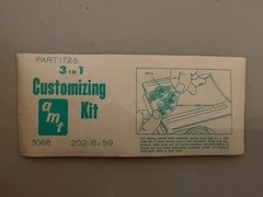 67 year old VINTAGE – AMT / SMP 1959 Corvette convertible 3in1 Customizing kit