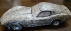70s Chevy Corvette 7¼ Promo Car Silver Gray Offical Pace Car Plastic Paperweight