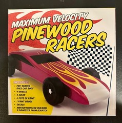 Maximum Velocity Pinewood Derby Racers (Conforms to ASTM D-4236) *NEW IN BOX*