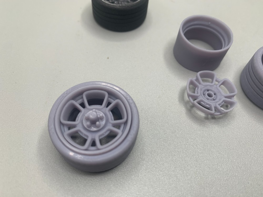 1/25 Custom 3d Printed Pro Touring Truck Car Wheels & Tires 23″ Set of 4