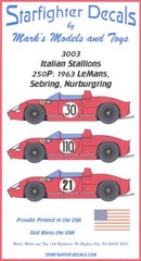 Starfighter Decals 1/32 ITALIAN STALLIONS 250P 1963 LeMans Sebring Nurburgring