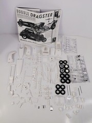 AMT 1961 ISSUE FIAT AND DRAGSTER 3 in 1 DOUBLE DRAGSTER MODEL KIT T-161