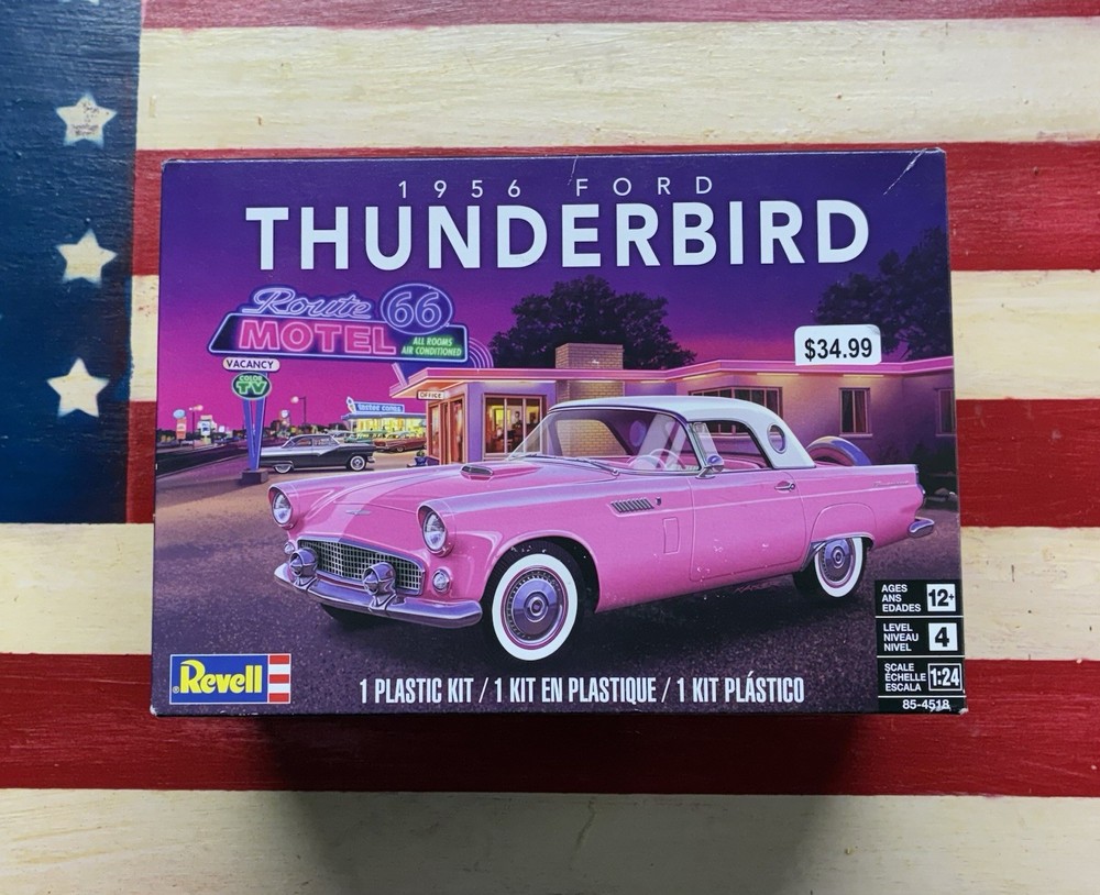 Revell 1956 Ford Thunderbird 1:24 Scale Model Kit New ,please check description