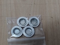 Vintage AMT 1963 Ford Galaxie 500 Spinner Hubcaps Wheel Covers PARTS 1/25 Set