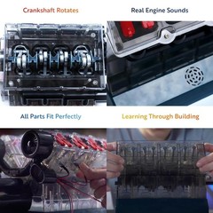 Small V8 Model Engine Kit with Real Engine Sounds%