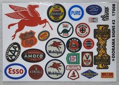 GOFER RACING DECALS diorama signs 2 oil and gas SHEET 1:24 1:25 CAR MODEL 17008