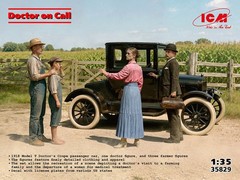 ICM 35829 – 1918 Model T with figures “Doctor on Call” – Model Kit in 1:35 Scale