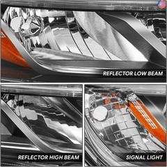 DNA MOTORING Right OE Style LED DRL Headlight Compatible with 2015-2016 Honda