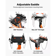 Transmission Jack Adapter, 1100 Lbs. / 0.5 Ton Load Capacity Automotive Transmis