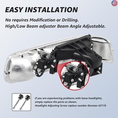 Headlights Assembly Compatible with 1999-2002 Chevy Silverado 1500 2500,