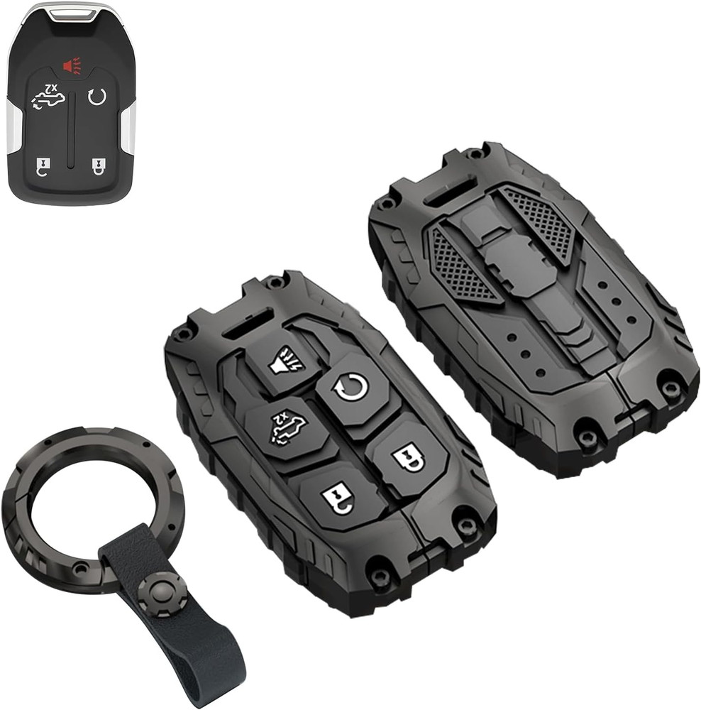 Heavy Key Fob Cover Case Protector for GMC, Keychain, Accessories for 2023 2022