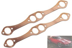 SBC Header Gaskets PH306,Oval Port Copper Exhaust Manifold Gaskets Compatible