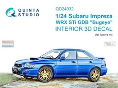 1/24 Quinta 3D Interior Decals 24032 Subaru Impreza WRX STI Bug eye TAM