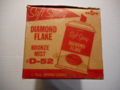 Vintage Pactra Diamond Flake Bronze Mist Spray Paint Factory Case of 6 Cans 1962