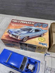 1967 Pontiac GTO, MPC, 1/25 Partially Assembled Blue Model Car