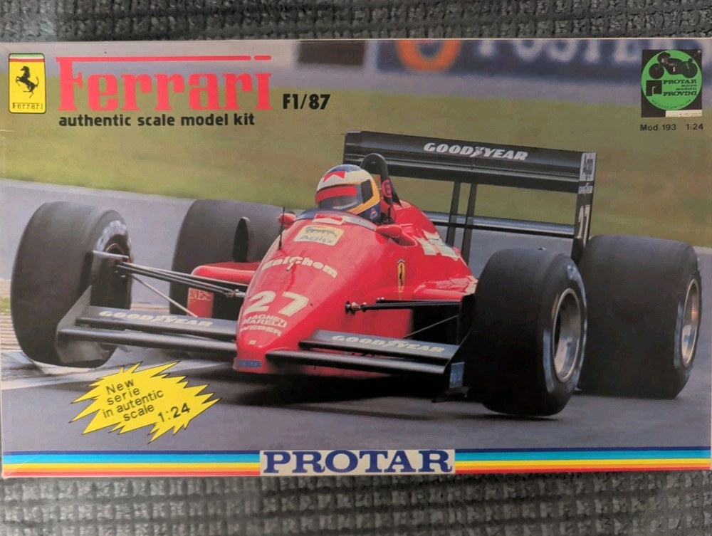 Protar 1:24 Ferrari F1/87 #193 Formula 1 Race Car Model Kit New in Open Box