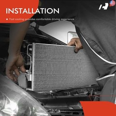 A-Premium Air Conditioning A/C Condenser Compatible with Hyundai Sonata
