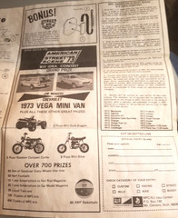 1973 Chevy Corvette Car – Original Model Products General Mills Instruction