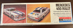 RARE! VINTAGE MONOGRAM MERCEDES 450 RALLY CAR RACER 1/24 PLASTIC MODEL KIT F/S